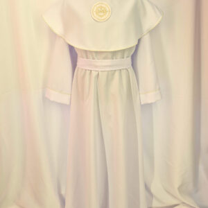 Alba Sukienkowa Fala Biało/Złota IHS S/Z